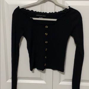American Eagle Black Off the Shoulder top,
